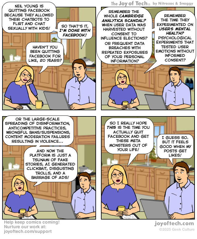 Quit Facebook, again!